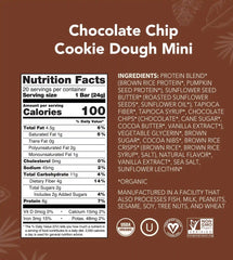 Chocolate Chip Cookie Dough - Mini Bars
